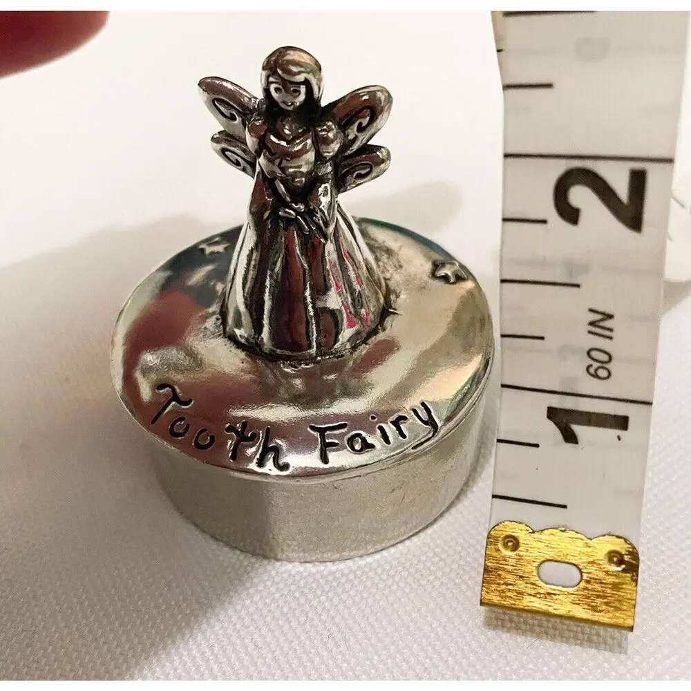 Tooth Fairy Princess Keepsake Trinket Box Pewter Small 2.5” 2004 Basic Spirit